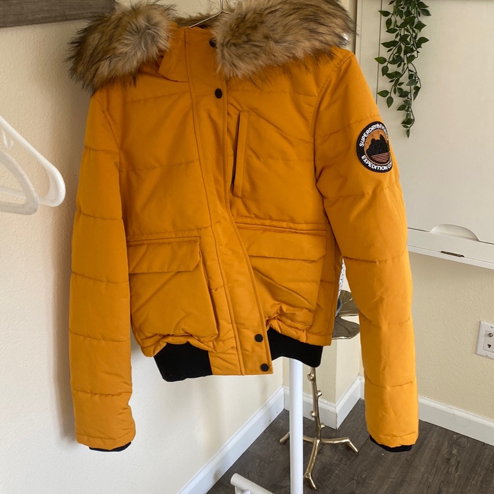 Super Dry Expedition Everest Puffer Jacket with Removable Hood